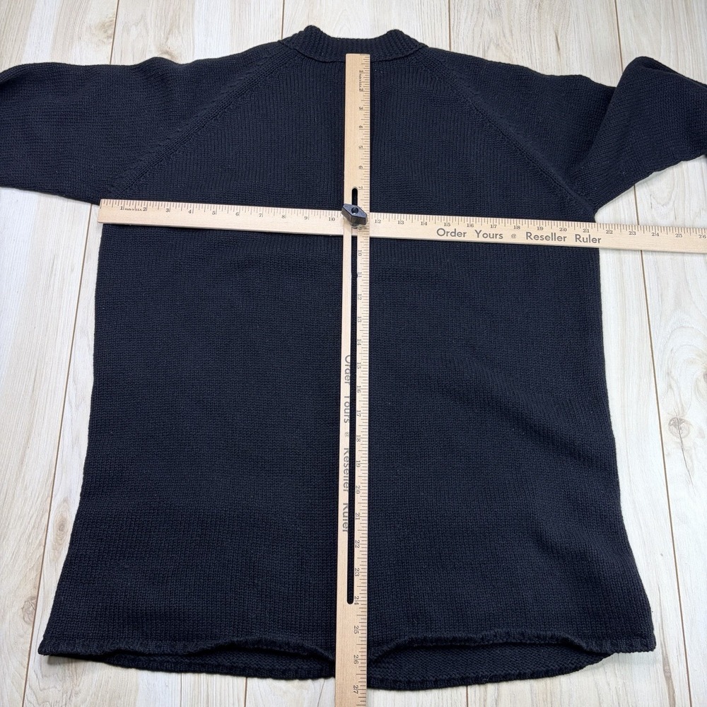 Ma'ry 'Ya Women's Large Cashmere Merino Wool Knit Cardigan Sweater Black Italy - Picture 3 of 5